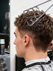 This Wide-Tooth Comb Is Suitable For Both Men And Women. It Can Brush And Fluff The Hair. The ABS Plastic Textured Handle Is Suitable For All Hair Types. Specially Designed For Styling, It Is Very Suitable For Use In The Bathroom, Scalp Massage, Back-To-School Season, Travel, And Daily Life. It Is Also An Excellent Holiday Gift For Family And Friends. - Multicolor - View 2