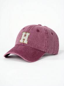 1pc Children's Adjustable Baseball Cap With 26 English Letters, Outdoor Sun Protection Casual Hat Suitable For Boys And Girls, Spring/Autumn, Travel, Beach - Burgundy - View 31