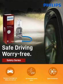 PHILIPS 1 Pair 24V 70W High Brightness Halogen Truck Headlights, Made Of UV-Resistant Quartz Glass, High Pressure & Heat Resistant, Bright Lighting Without Glare, Plug And Play - A - View 2