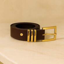 Casual PU Leather Buckle - Coffee - View 8