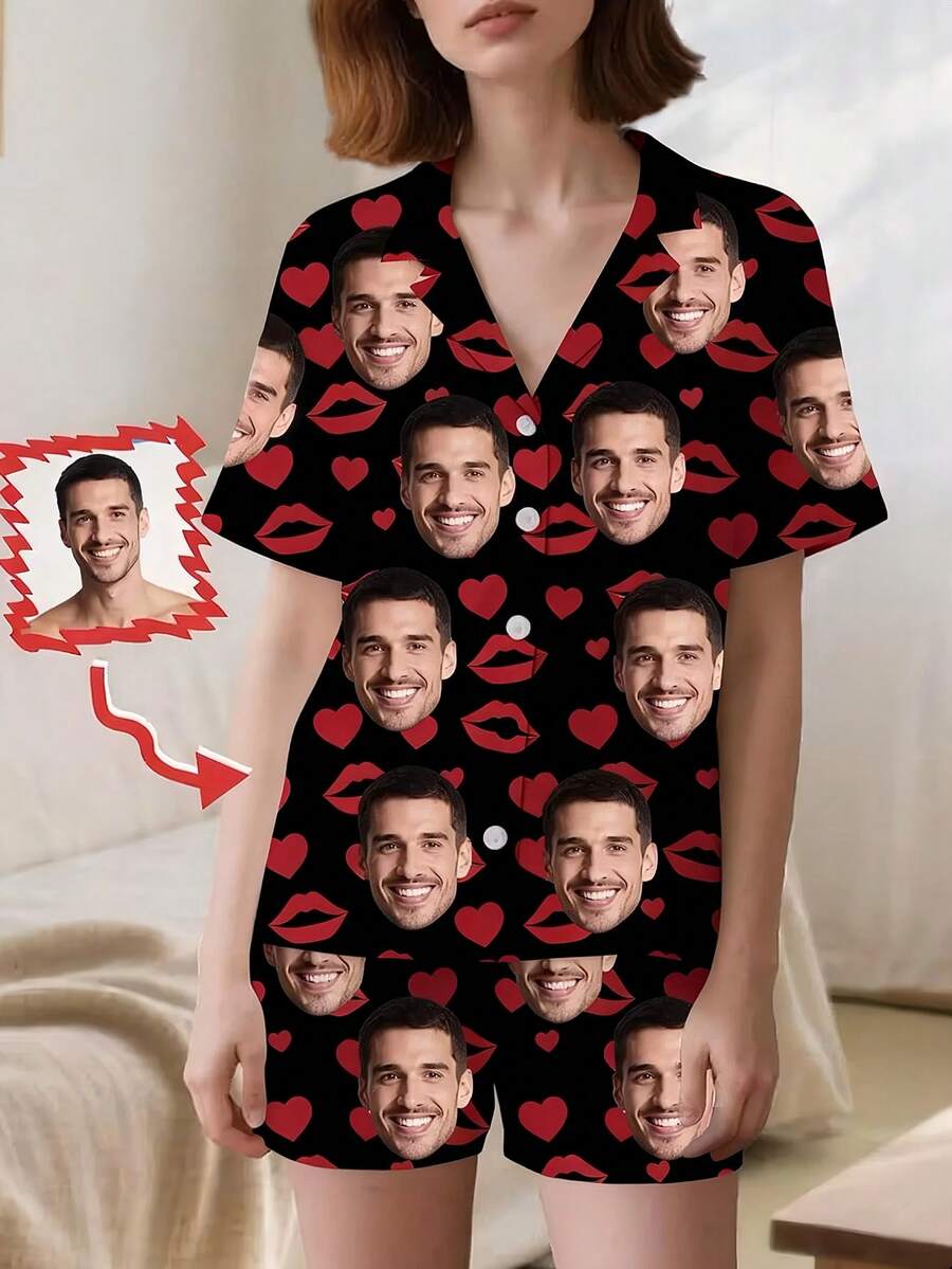 Customized Pajama Set - The Perfect Gift For Girlfriend, Suitable For Birthday, Anniversary And Special Occasions - Multicolor - View 1