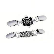 4pcs Vintage Sweater Shawl Clips, Retro Cardigan Collar Clips, Suitable For Girls - Multicolor - View 11