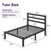 Metal Platform Bed Frame, Classic Style Headboard And Footboard/Under Bed Storage/Mattress Foundation/No Box Spring Required/Easy Assembly - Black - View 8