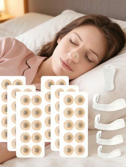 60/30/10 Pieces, Including Magnetic Strip, Nose Strip, And Mouth/Nose Strip. Increases Oxygen Intake, Reduces Snoring, Improves Sleep Quality, Lightweight And Sweat-Proof, Making It An Ideal Gift For Family, Friends, And Loved Nose.