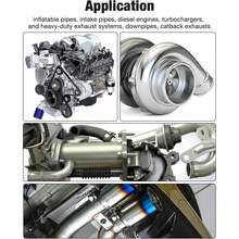 2/4PCS 3 Inch V Band Clamp, 3" Universal Stainless Steel V-Band Bolt Clamp With Flat Flange For Exhaust Pipes, Muffler Ends Connecting - 銀色 - 查看 9