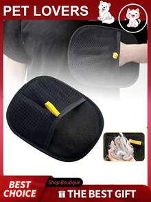2 Peças Luva Removedora de Pelos Reutilizável, Luva Portátil para Remoção de Pelos de Cão e Gato Projetada para Remover Pelos de Animais de Estimação de Roupas, Carpetes, Almofadas de Carro, Sofás, Camas de Animais de Estimação, Móveis, Tapetes - Multicolorido - Visão 2