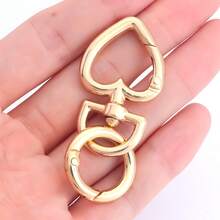 2pcs Swivel Clasps, Metal Lobster Clasp With Keyring, Suitable For Keychain And DIY Crafts - Silver - View 6