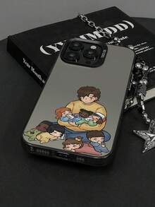 1pc Anime Caretaker Graphic Shockproof Phone Case Compatible With IPhone 11, 12, 13, 14, 11 Pro Max, 12 Pro Max, 13 Pro Max, 14 Pro Max, XR, 15, 15 Pro, 15 Pro Max, Series - Multicolor - View 3