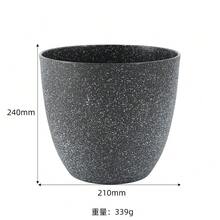 1pc Matte Stone-Like Planter Pot, Indoor Ceramic Flower Pot, Balcony Plant Pot, Home Decor, Large Capacity Plant Growing Pot, Room Decor Vase