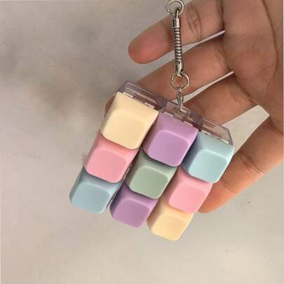 Colorful Metal Ring Chain Keychain - Adult Fidget Toy, Interesting Desktop Decor, Portable Mini Squeeze Bubble Toy, Helps Focus Attention & Relieve Stress, Holiday Party Gift, Push Button Keychain Toy Office Desk Accessories Desk Accessories Office Supplies Office Decor