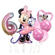 7pcs Theme Birthday Balloon Set, Includes Shaped Foil Balloons, Gradient Number Foil Balloons, Heart Decorative Balloons, Background Decoration, Suitable For Birthday Party, Theme Party - Multicolor - View 7