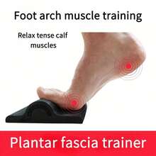 1 Pc Plantar Fascia Trainer | Toe Flexibility Board With Arch Support, Ergonomic Design, Non-Slip Surface, Ideal For Home Gym, Athletes, And Elderly - Black - View 7