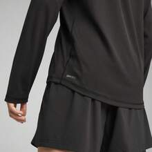 Puma 男士长袖圆领T恤，跑步系列 - 黑色 - 查看 5