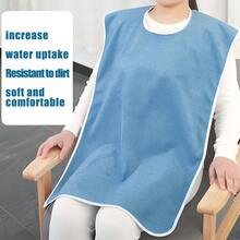 Extra Large & Wide Size, Waterproof & Stain-Resistant, Reusable, Suitable For Nursing Homes & Home Care, Solving The Problem Of Elderly & Dementia Patients Soiling Clothes During Meals, A Worry-Free Nursing Care Option. - Red Upgraded Version - View 2