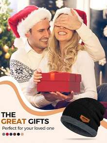 Beanie Hats For Men Women Neck Warmer Cold Weather GearMen Gift Set For Winter Hat Neck Scarf Guys Face Mask SnowSuits - Multicolor - View 5