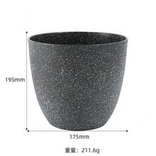 1pc Matte Stone-Like Planter Pot, Indoor Ceramic Flower Pot, Balcony Plant Pot, Home Decor, Large Capacity Plant Growing Pot, Room Decor Vase