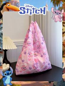 Disney 1 Pc Officially Licensed Stitch Pattern Storage Bag High-Capacity Foldable Tote Bag Portable Storage Bag Lightweight Shopping Bag Official Licensed - Verifiable For Lady/Girls/Teens/Students For Daily/Outing/Shopping/Valentine's Day - Multicolor - View 10