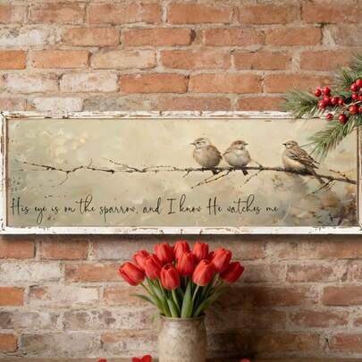 Valentine's Day Limited Edition: Rustic Farmhouse Inspirational Quote Wooden Sign - 1 Piece Vintage Wall Hanging Plaque - Artificial Wood, English Text, High-Definition Printed Art, Multi-Purpose Home And Farm Decor