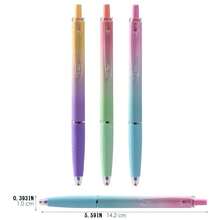 12 piezas Bolígrafo de tinta de aceite con gradiente de color y ancho de línea de 0,7 mm para un agarre suave y cómodo, regalos de papelería que se pueden usar en el hogar, la oficina, la escuela y como regalo publicitario - Azul - Ver 5