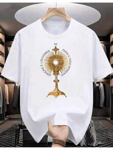 "Thanks And Praise Be Given At All Times" T-Shirt - Religious Shirt - 100% Cotton - trắng - Xem 2