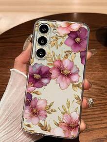 Funda para  con un exquisito diseño floral, apta para las series  17/AIR/16E/15/14/13/12/11/XS MAX/XR/PRO/PLUS/PRO MAX/MINI. También compatible con las series  S25/A/M/NOTE,  S/G/EDGE/E y modelos de la serie Transsion TECNOCAMON/PHANTOM/SPARK. Transparente, sencilla, elegante y duradera, utiliza material TPU para una mayor protección. Ideal para San Valentín, Halloween, Navidad, Año Nuevo y otras celebraciones, es la mejor opción para uso personal o para regalar. - transparente - Ver 2