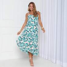 Elegant Party Casual Ruched Hem With Ruffle Knot Beach Wedding Vacation - 綠色 - 查看 5