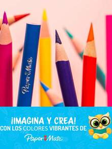 Lápices de colores con 24 piezas, largos y redondos de 3,0 mm, Paper Mate - Multicolor - Ver 2