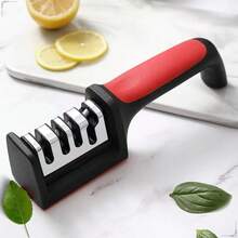 Professional 4-In-1 Knife Sharpener – Quick Stainless Steel Kitchen Sharpener - 黑色 - 查看 1