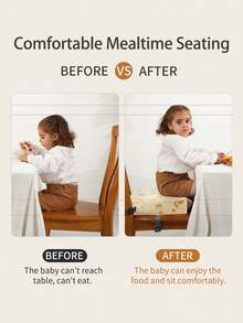 1pc Baby Booster Seat Cushion, Non-Slip Portable High Chair Pad, Toddler Dining Chair Riser - Multicolor - View 3