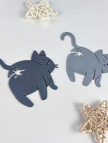 1个猫屁股造型面包夹 - 3D打印趣味厨房工具，塑料袋夹，可爱动物收纳配件，创意家居装饰礼品，轻巧设计，宠物爱好者必备。面包袋夹，零食袋封口夹。 - 彩色 - 查看 6