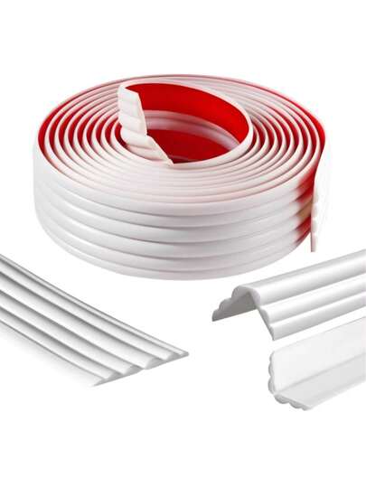 8.2英尺自粘PVC墙角保护条，3M柔性塑料边缘保护器，即撕即贴，防撞装饰条，适用于室内/室外墙角、天花板、台面、地板，非常适合保护客厅瓷砖，圣诞节、斋月、个性化礼品