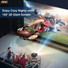 [High-Brightness Portable Projector] AOC 15000 Lumens 4K Projector, Supports Wi-Fi 6, Autofocus + Keystone Correction, Compatible With Multiple Platform Devices, Dual Modes For Work And Gaming. - Xem 7