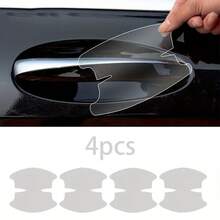4/8pcs Car Door Handle Stickers, Anti-Scratch Handle Bowl Stickers, Universal Transparent TPU Coating Protective Film - Anti-collision Stickers - View 9