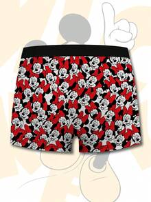 Disney 3D印花男士平角内裤，时尚设计，适合日常穿着和居家休闲。 - 彩色 - 查看 3