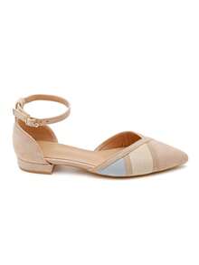 Escarpin-Derby Bicolore à Brides Croisées - Beige 9832 - View 3