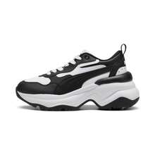 Puma 女士系带低帮休闲运动鞋，熊猫图案运动鞋 - 彪馬白-黑色 - 查看 3