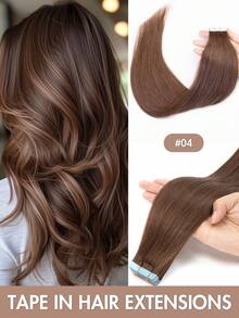 Tape In Hair Extensions Human Hair Extensions High-Quality Real Human Hair 12-22 Inch Natural Straight Blonde Hair Invisible Seamless Easy To Wear Tape In Hair Extensions Volume Boost For Daily & Party Hairstyles - Multicolor - View 21