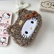 1pc Sanrio Cute New Kitty Cat Plush Pencil Case, Large Stationery Bag, Portable High-Quality Cosmetic Organizer Pouch - Multicolor - View 14