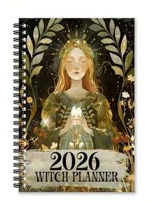 2026年女巫计划本：月历+塔罗牌空白页+自然灵感封面，融入你的日常生活，治愈你“失控的生活”焦虑 - 彩色 - 查看 6