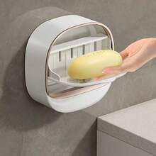 No Drill Wall Mounted Bathroom Soap Dish - Beige Drainage Soap Rack. Premium Wall Mounted Soap Holder With Drainage: Luxury Bathroom Soap Storage Rack - Multicolor - View 10