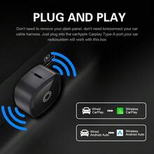 VELEC 迷你CarPlay无线适配器，兼容，USB Type-C接口，数字控制，金属外壳，支持蓝牙，可将有线CarPlay转换为无线CarPlay，适用于iOS 10及以上版本的车辆 - A - 查看 3