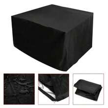 Funda impermeable para muebles de exterior, hecha de tela Oxford, resistente a la lluvia, la nieve, el polvo y los rayos UV, adecuada para muebles de jardín y patio, disponible en negro y plateado, múltiples tamaños para almacenamiento interior y exterior (hogar, oficina, viaje), Día de la Mujer, artículos de viaje, recuerdos de boda, Y2k, dormitorio, accesorios de coche para mujeres, decoración de cocina - Negro - Ver 25
