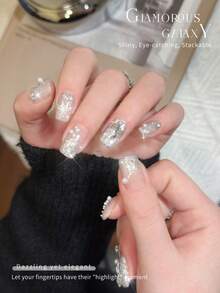 XEIJAYI 1瓶15毫升持久亮泽指甲油凝胶 - 高饱和度亮泽持久指甲油凝胶，适用于美甲沙龙、DIY以及女士礼品 - 銀色 - 查看 7