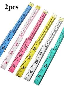 1/2/3/4pcs Dual Scale Soft Tape Measure, 60 Inch Plastic Ruler Body Measuring Tape, Sewing Fabric Tailor Waist Retractable Ruler, 150 Cm/60 Inch Body Measurement Tape For Weight Loss (Random Color) - Multicolor - View 12