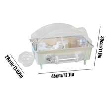 Genérico Jaula Hábitat para Jerbos Jaula con Diseño de Casa para MascotasHábitats con de Ventilación para Mascotas para Erizo Chinchilla Conejo Jerbo Enano Háer Cobaya Hurón - Blanco - Ver 6