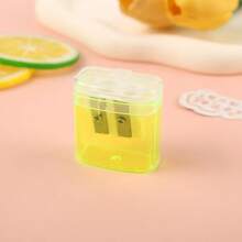 [Customization] 1pc Personalized Double Headed Pencil Sharpener, Customized Double Hole Pencil Sharpener With Different Sizes Of Holes, Eyebrow Pencil Sharpener, Suitable For Back To School Learning Supplies During The New Semester - Multicolor - View 9