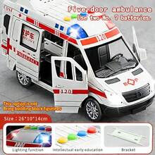 Ambulance Simulation Model With Sound & Light, Educational Cognitive Toy, Interactive Playset For Boys Aged 3-6 Years Old - Multicolor - View 9