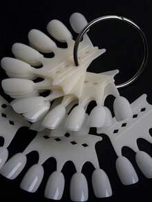 50张皇冠形状美甲对比色卡，美甲凝胶颜色展示，指甲油样品展示板，适用于美甲沙龙练习和个人使用 - 彩色 - 查看 7