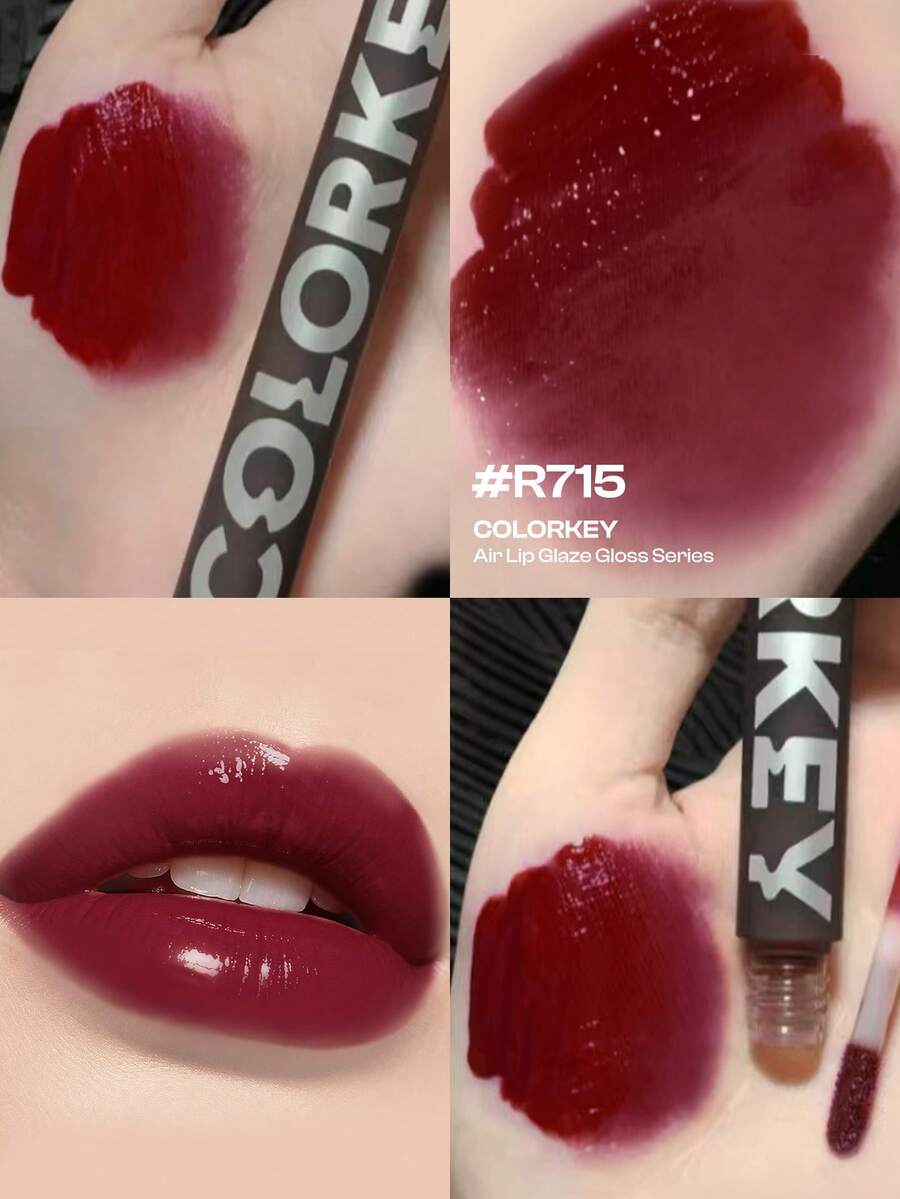 Son bóng COLORKEY Mirror Gloss Lip Tint, son bóng dưỡng ẩm, không bết dính, lâu trôi, son môi dạng lỏng, thương hiệu trang điểm, phù hợp cho nữ và bé gái, hoàn hảo cho mùa thu/đông, thời trang Y2K, thích hợp cho sinh nhật, ngày Valentine, tiệc tùng, màu sắc đẹp nhất.