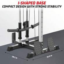 Máquina de cable de pared, máquina de cable de potencia LAT, LAT Pull Down y LAT Row LAT Tower, máquina de cable cruzado con 20 posiciones, máquinas de LAT Pulldown para gimnasio en casa, entrenamiento corporal total - Negro - Ver 3